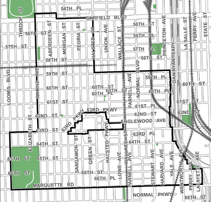 Englewood Neighborhood Map by Billye Sharleen